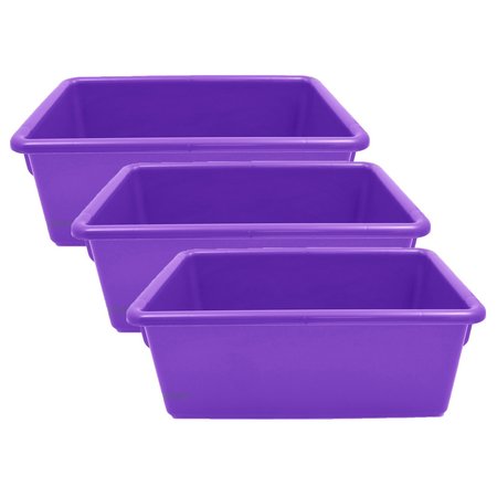 JONTI-CRAFT Cubby Storage Bin, Plastic, Purple, 3 PK 8014JC